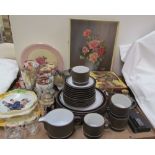 A Japanese part tea set together with a Hornsea part tea set,