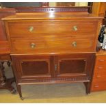 An Edwardian mahogany tallboy,