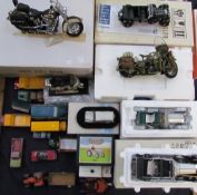 A Corgi Land Rover together with Dinky Toys 301 Field Marshall and trailer, other Dinky toys,