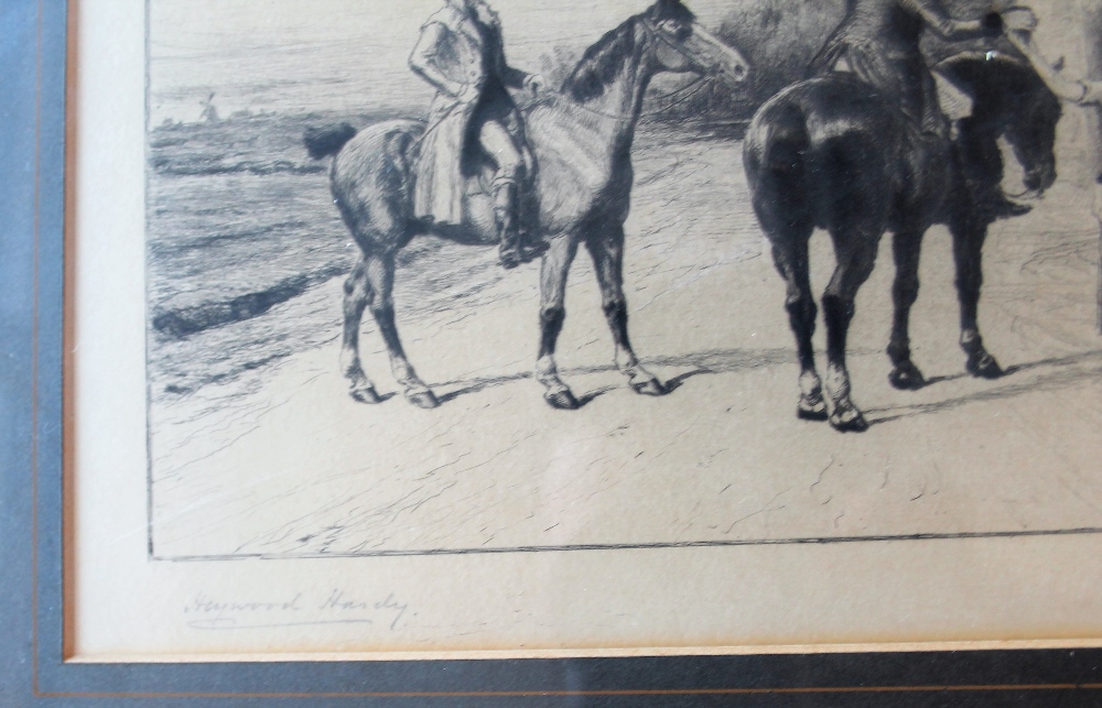 Heywood Hardy Taking refreshment Signed in pencil Etching, - Image 3 of 3