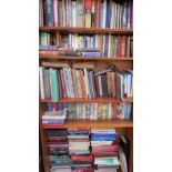 A large collection of books including political biographies, children's books,