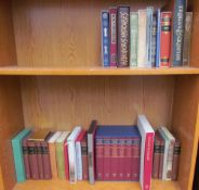 A collection of Folio Society books including Uncle Silas, A Guide to Trollope, Shakespeare,