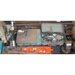 Assorted tools including clamps, sanders etc (sold as see,