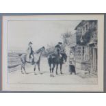 Heywood Hardy Taking refreshment Signed in pencil Etching,