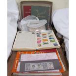 Assorted stamp albums and loose stamps