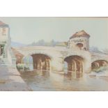 Edward J Mayberry (20th century) Monnow Bridge,