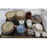 A collection of Royal Doulton series ware plates together with a Copeland part dessert set,