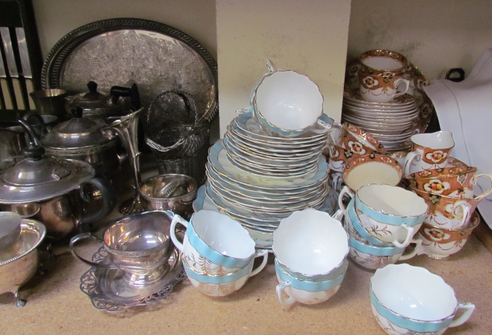 A Royal Albert part tea set together with other part tea sets, electroplated wares, - Image 2 of 4