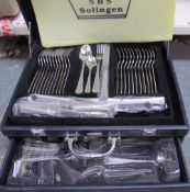 A cased Solingen flatware service