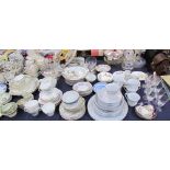 A Crown Mig part tea set together with a large quantity of ceramics and glass,
