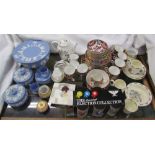 Wedgwood jasper wares together with an Imari part tea set, Poole pottery ashtray,