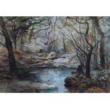 Arthur Miles Woods at Beddgelert Watercolour Signed and label verso 24 x 35cm ****Artists Resale