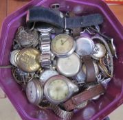 A collection of pocket watches,