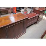 An Edwardian mahogany dressing chest together with a Victorian mahogany chest of drawers, a mahogany