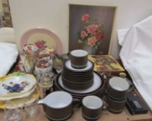 A Japanese part tea set together with a Hornsea part tea set, Hummel box etc