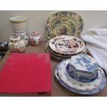 Assorted first day covers together with a Poole pottery vase, ginger jars and coves, various