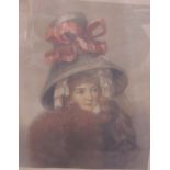 After Frank Stromberg Head and shoulders portrait of a lady A print Signed in pencil to the margin