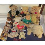 A collection of Teddy bears from Walkers, John Lewis, etc