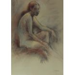 J Sheppard Nude study Watercolour Together with a collection of paintings