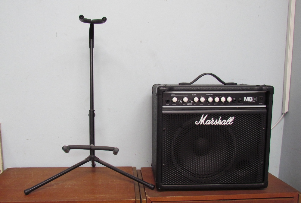 A Hudson Resonator acoustic guitar, cased, together with a Marshall amp, a guitar stand and a - Image 2 of 5