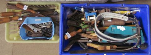 A collection of assorted tools including files, rasps etc