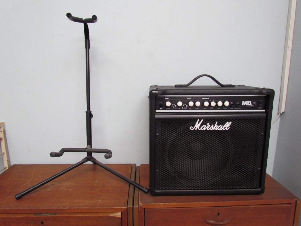 A Hudson Resonator acoustic guitar, cased, together with a Marshall amp, a guitar stand and a - Image 3 of 5