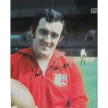 Phil Bennett - a signed photograph Together with a Gareth Edwards signed photograph, Richard Hibbard