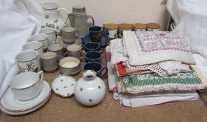 A Creigiau pottery part coffee set, together with Austrian porcelain Villeroy and Boch Jug and