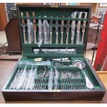 A Thomas Goode & Co Ltd electroplated cased flatware service