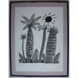 Ken Done Palm trees A limited edition lithograph, No.34/50 Signed in pencil to the margin 76 x 57cm