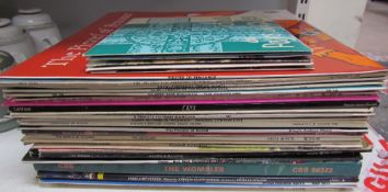 A collection of LP records including The Pirates of Penzance, Joseph and the technicolour dreamcoat,