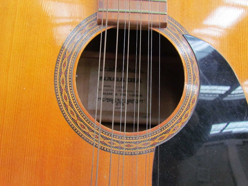 A Sagadia model 9204S twelve string acoustic guitar on a stand - Image 3 of 4