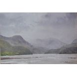 Gareth C Thomas Mawdderch Estuary near Barmouth Watercolour Signed Together with another "Above