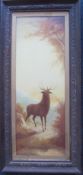 E Vouga Stag in a landscape Print Together with a companion (a pair)