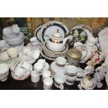 A Japanese part dinner set together with a Royal Vale part tea set, Royal Worcester part coffee set,