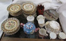 A collection of Royal Doulton series ware plates together with a Copeland part dessert set, part