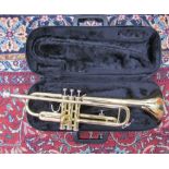 A Jupiter brass trumpet, No. JTR-300, cased