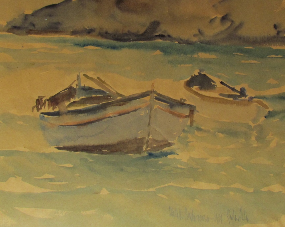 Stanley Smith Dockside Watercolour Signed Together with three other shipping related paintings - Image 3 of 4