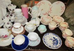 A Royal Albert Masquerade part tea set together with a Tuscan part tea set, Royal Albert Festival