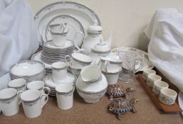 A Royal Doulton York pattern part tea and dinner set, together with a Wade tortoise