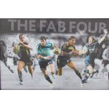 The Fab Four A photographic image of Lee Byrne, Shane Williams, Mike Phillips and James Hook