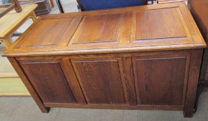 A 20th century oak coffer,