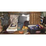 Assorted cameras together with theatre programmes, books, dagger pottery,