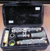 A Windsor ebony and white metal mounted clarinet,