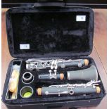 A Windsor ebony and white metal mounted clarinet,