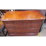 A Victorian mahogany chest,