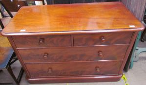 A Victorian mahogany chest,