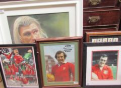 Phil Bennett - a signed photograph Together with a Gareth Edwards signed photograph,