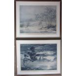 Alice Barnwell Snow Blossom An etching Rembrandt blind stamp Signed in pencil to the