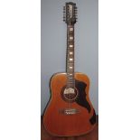 An Eko Banger XII twelve string acoustic guitar